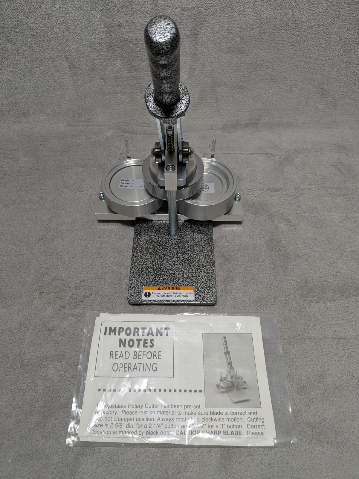 Neil Enterprises 3 Inch Button Maker Press Machine
