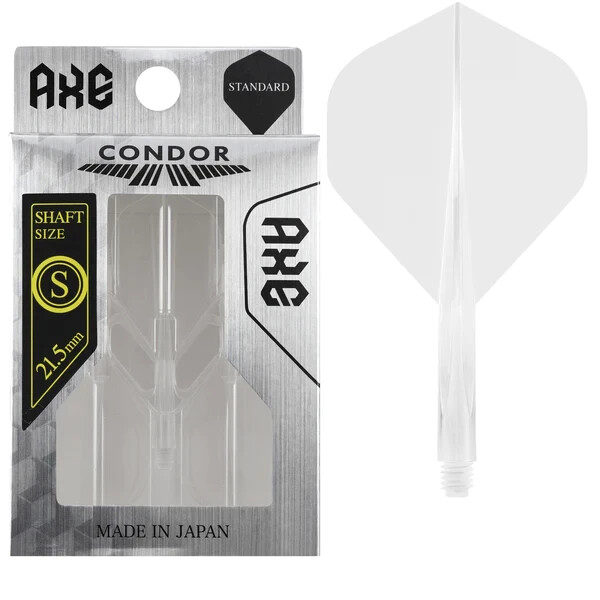 CLEAR CONDOR AXE DART SHAFT/FLIGHT COMBO STANDARD FLIGHT SHORT SHAFT