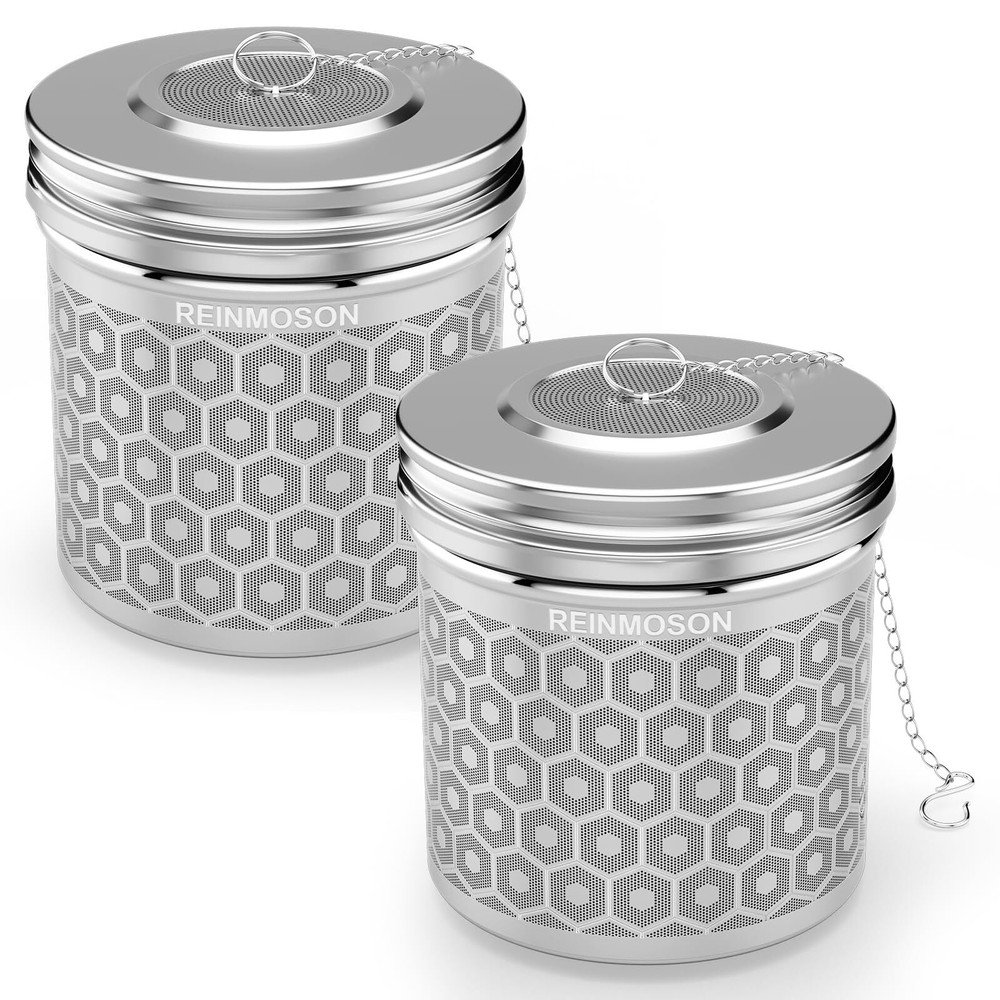 2 Pack Extra Large Tea Infuser 304 Stainless Steel Fine Mesh Spice Strainer
