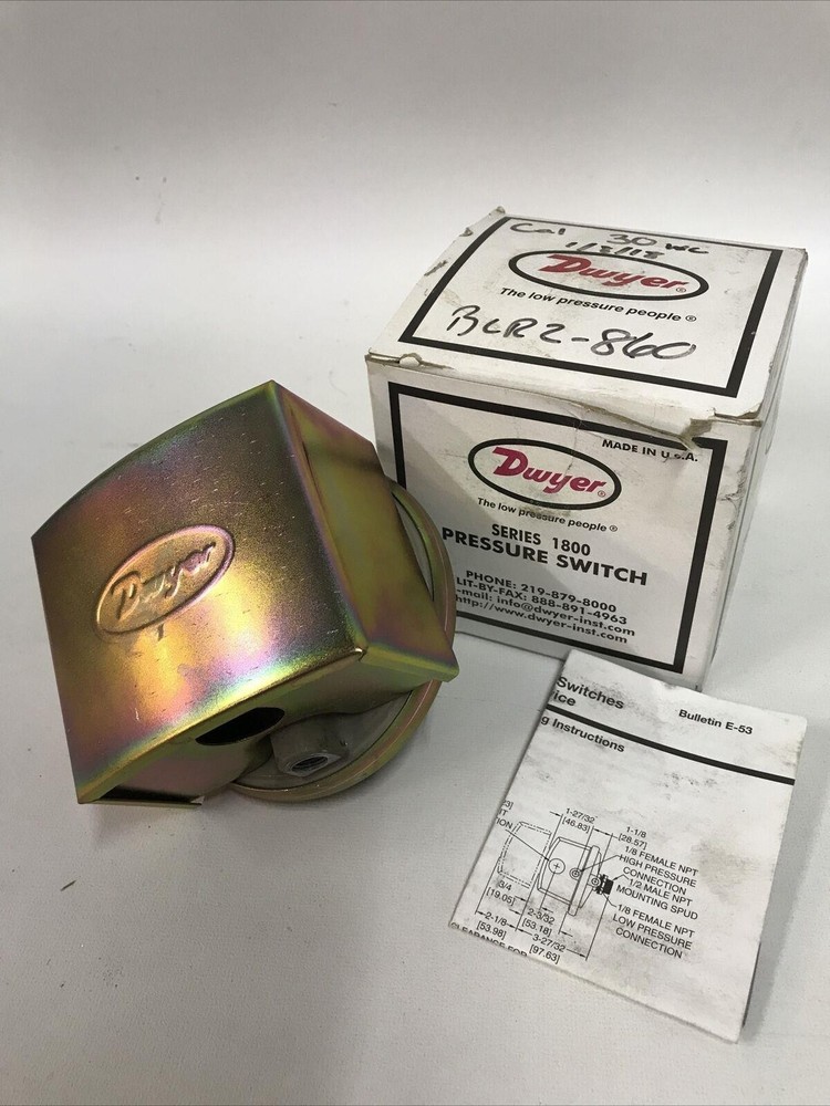 DWYER 1823-40 Diaphragm Vertical Pressure Switch