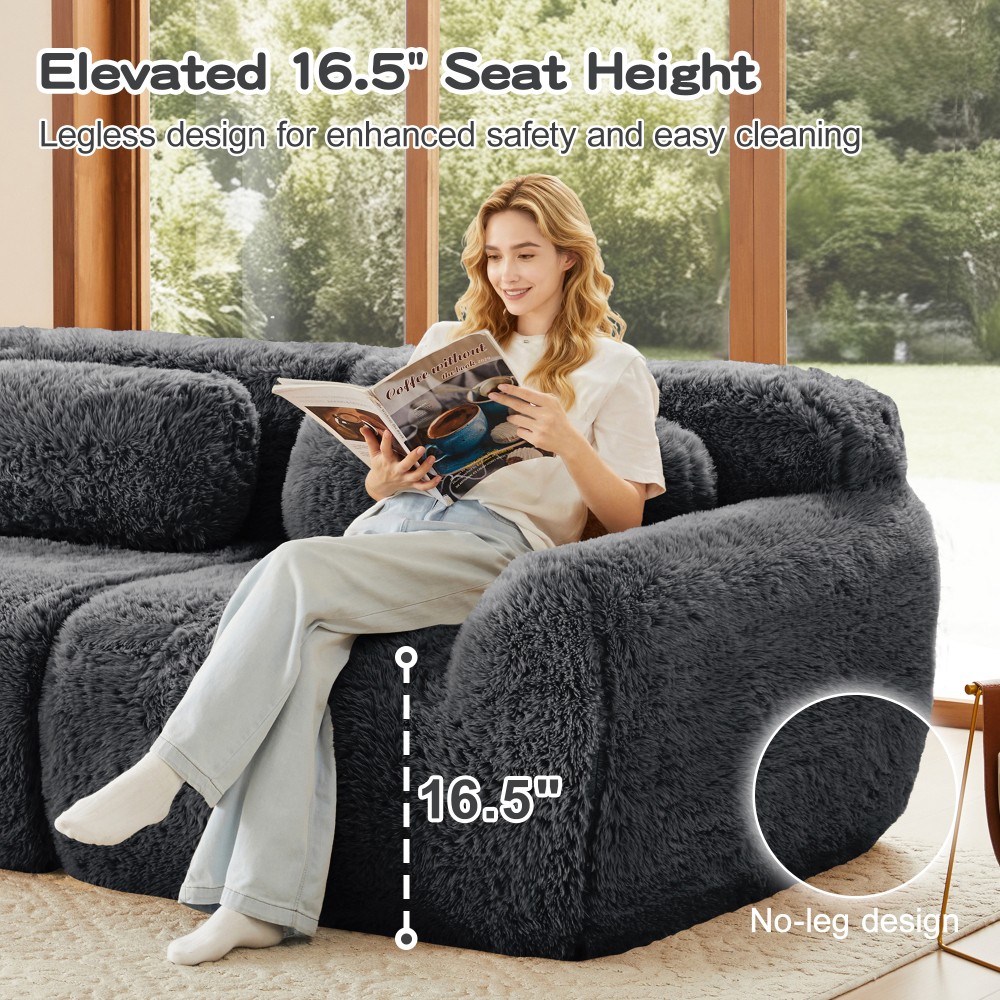 Modular Sectional Sofa Couches 32D High Density Sponge Required Ergonomic Design