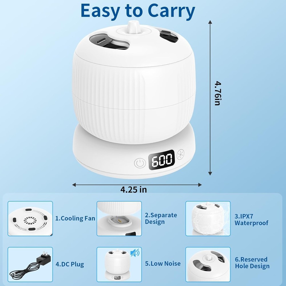 2025 High-Tech Retainer & Denture Cleaner w/ Separate Base & 4 Wash Programs