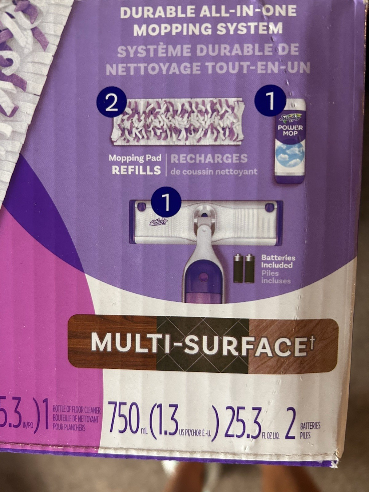 Swiffer Complete Kit Power Mop Multi-Surface Mop for Floor Cleaning Fresh Scent