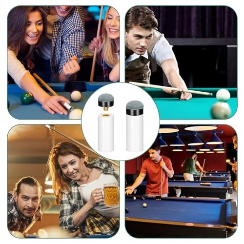 10Sets PPool Cue Tips Replacement Kit, No Glue Pool Cue Tips with White