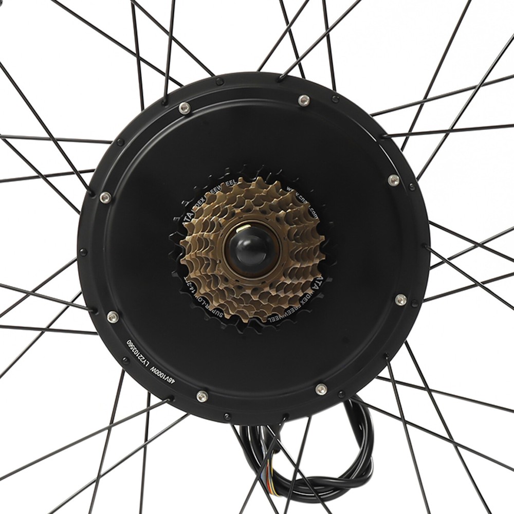 Electric Bicycle Motor Conversion Kit Brushless & Toothless Motor 3 Led Lights