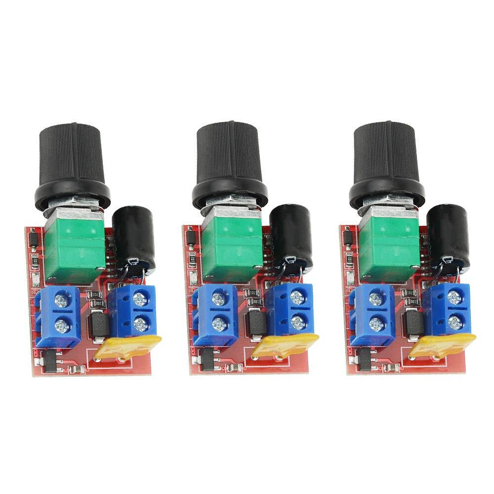 3 PCS DC Motor Speed Controller 3V 6V 12V 24V 35V 5A Speed Control Switch Min...