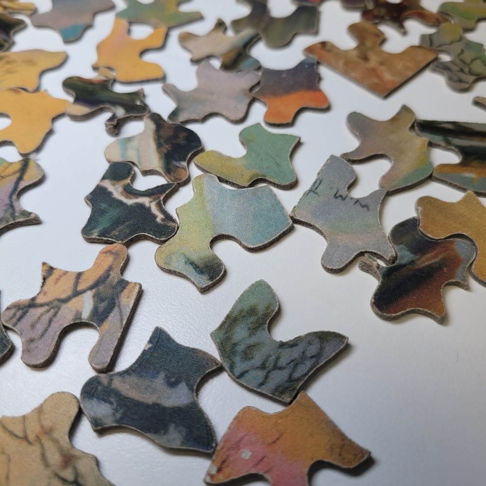 Vintage Puzzle Pieces Craft 64 Random Mixed Leftover Lot