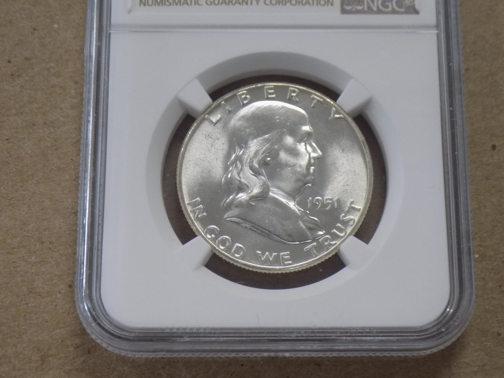 1951 50C Franklin Half Dollar NGC MS64