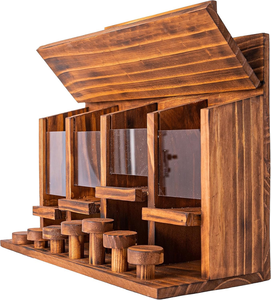 Squirrel Feeder Table, Wooden Squirrel Picnic Table Feeder, Durable Squirrel Fee