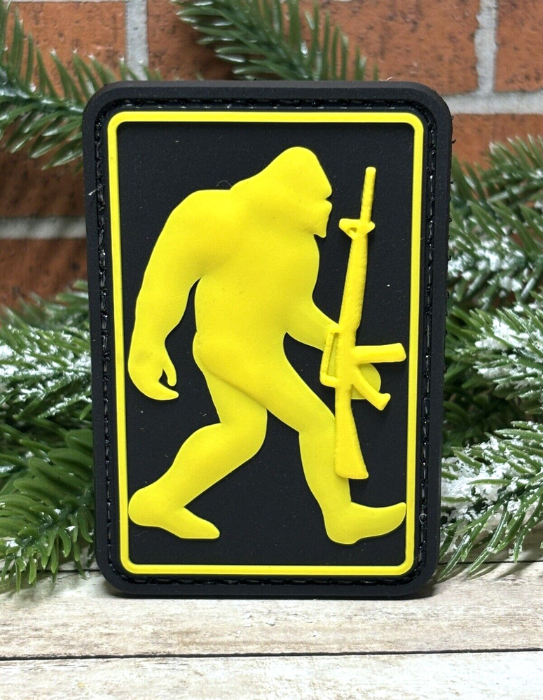 Bigfoot PVC Patch - Tactical Morale Patch - Sasquatch Gun Patch - Hook Back