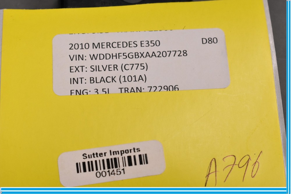 MERCEDES E550 E350 W212 WINDSHIELD HUMIDITY TEMPERATURE SENSOR OEM 2010 - 2015