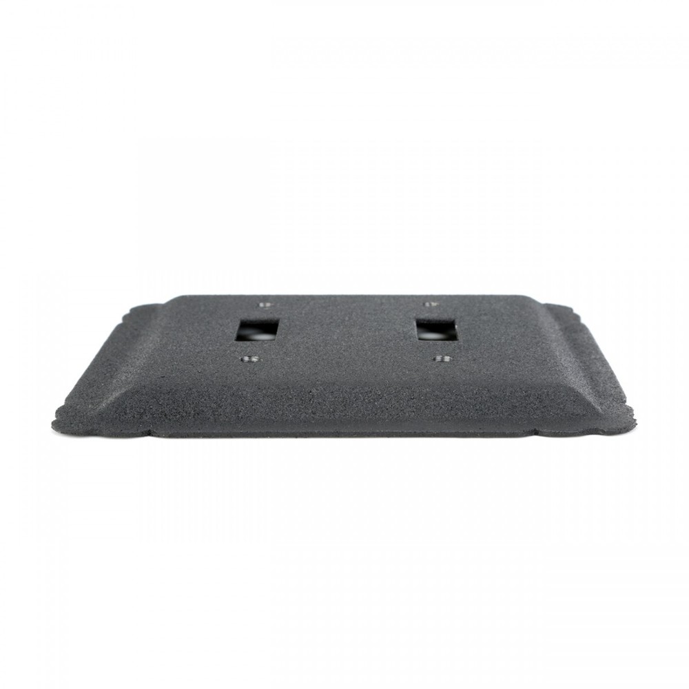 Switchplate Black Steel Double Toggle | Renovator's Supply