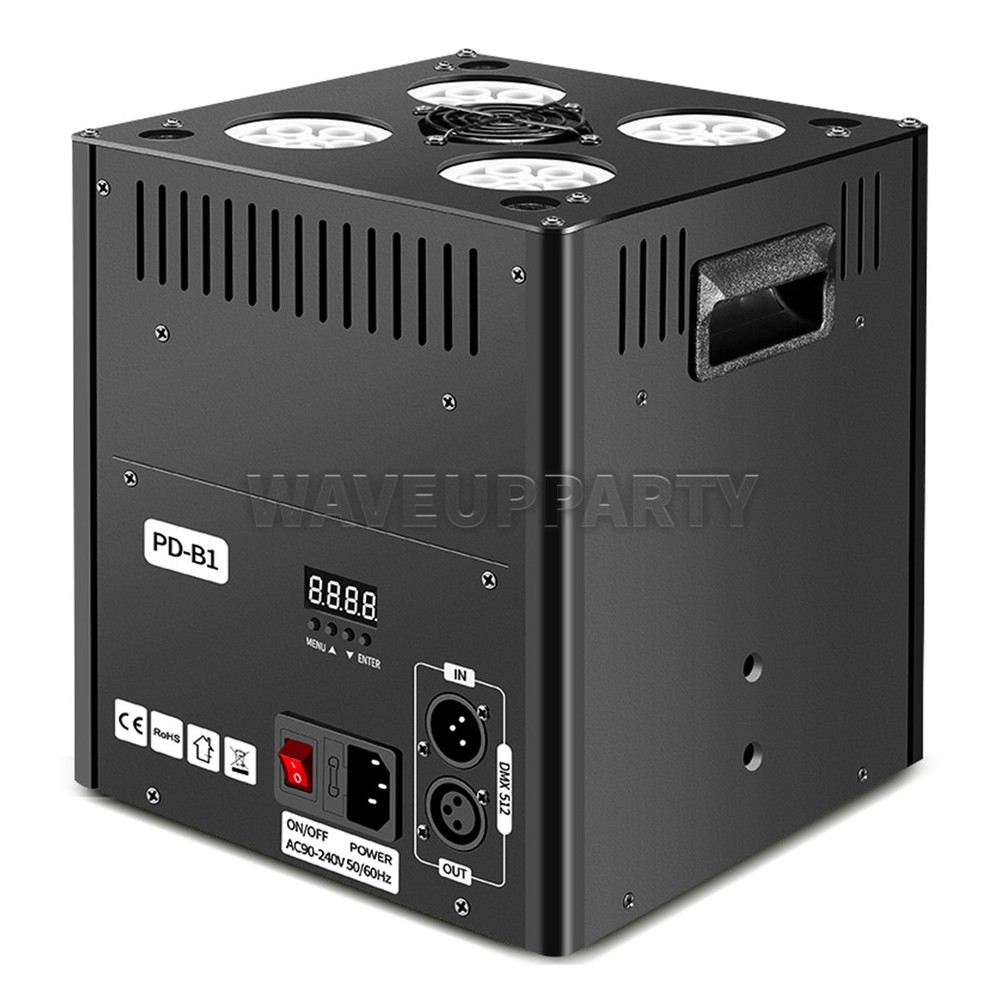 PAIDUN 20W LED RGB Auto Bubble Machine Blower Maker DMX512 Remote Control Effect