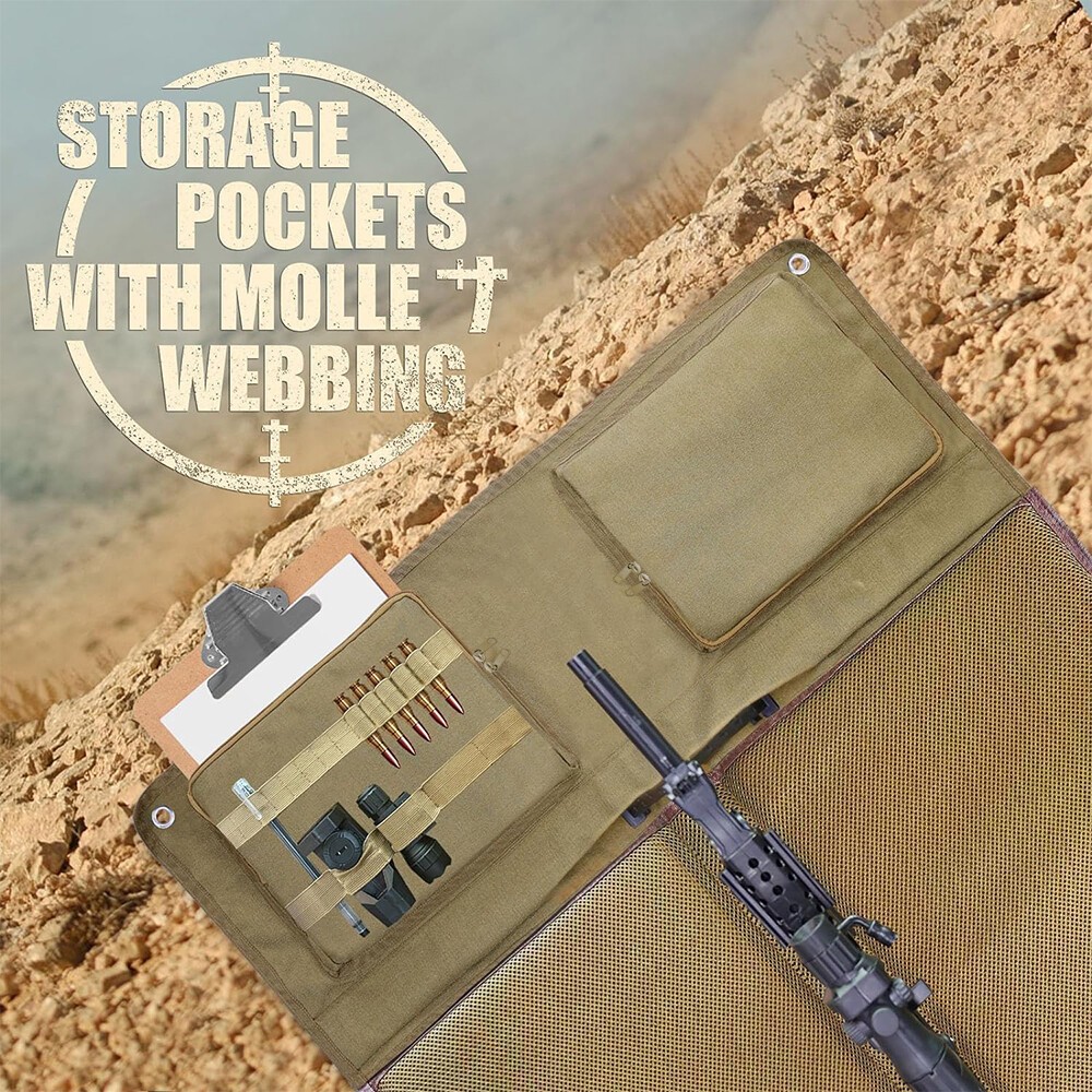 Heavy Duty Shooting Mat Large Tactical Prone Padded Pad Roll Up Hunting Range