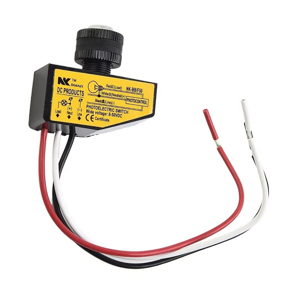 Automatic Light Sensor Control Switch DC 8V-50V Photocell Light Switch Replace