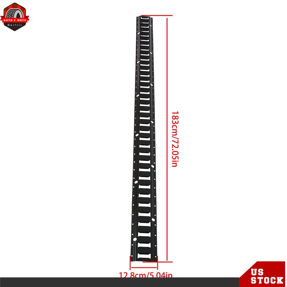4 Pack 6' E Track Tie Down Rail System Secure Cargo Powder Coated Black For Vans