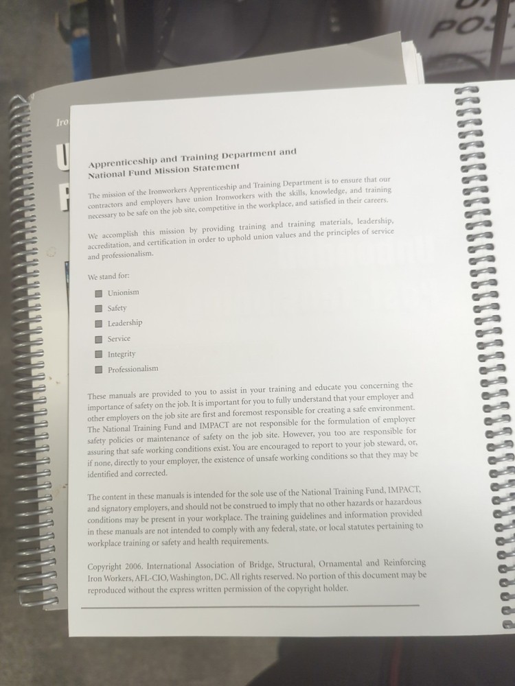 Unbonded Post-Tensioning Reference Manual & Student Workbook 2006 Ironworker