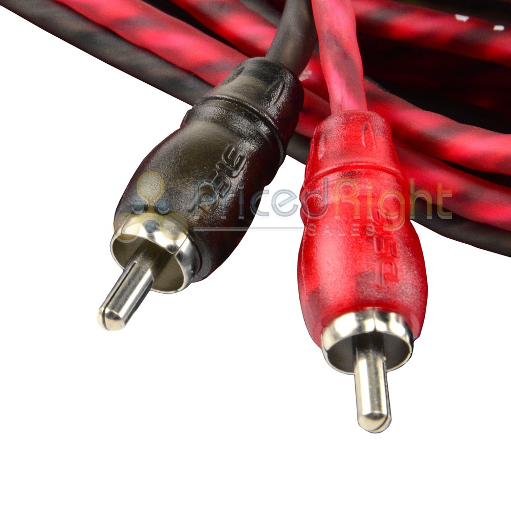 DS18 10 Pack 3 Ft 2 Channel Twisted Premium Audio Interconnect RCA Cable Pack