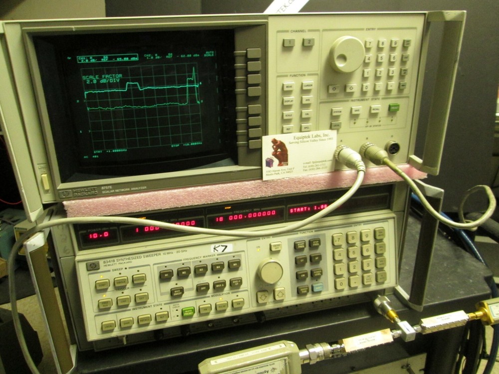 HP 8757E Scalar Network Analyzer TESTED! Transmission, Reflection, Gain measurem