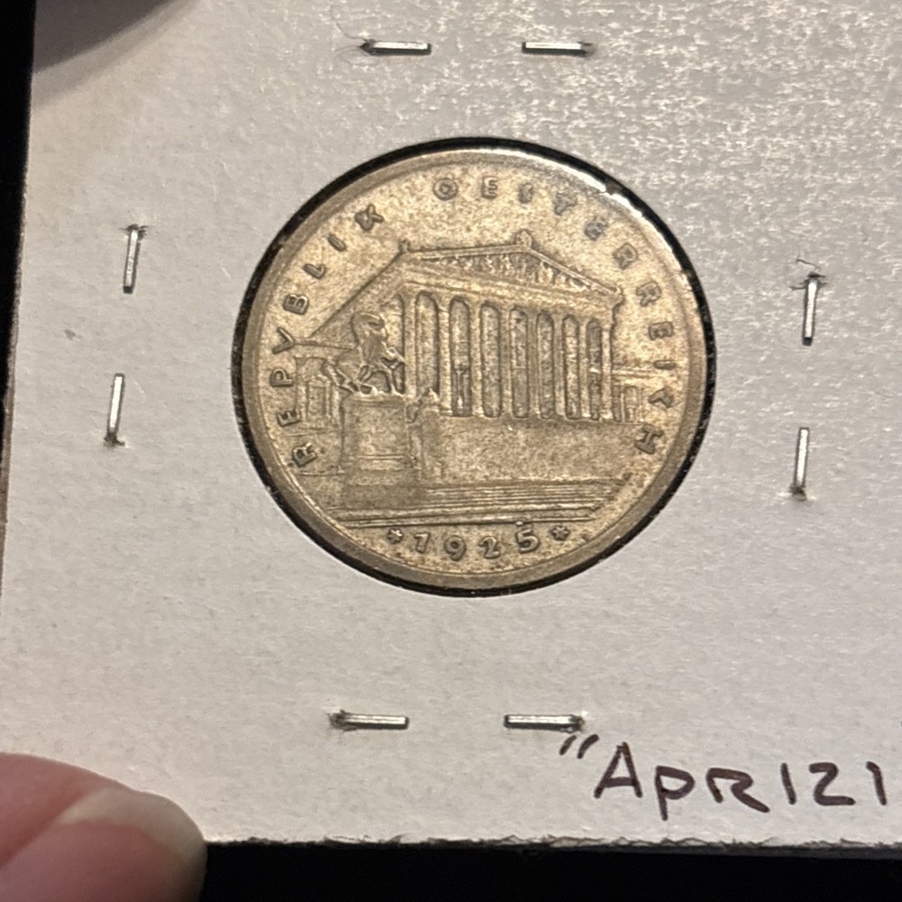 1925 Austria Shilling Silver Circulated “apr121” Ein Shilling