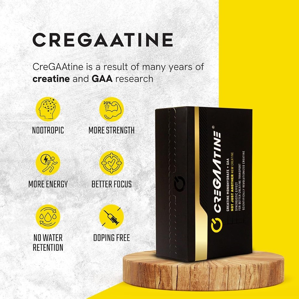 CreGAAtine Micronized Creatine Monohydrate + GAA | Increase Strength, No Wate...