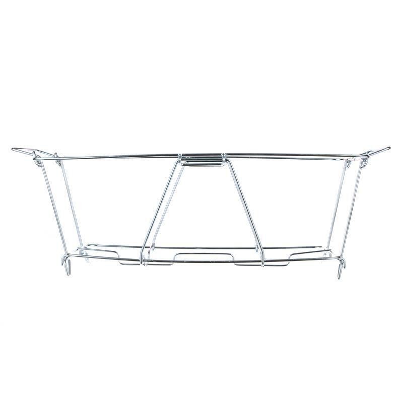 Folding Wire Chafing Rack Buffet Catering Dish Easy Setup Space Saving Silver US