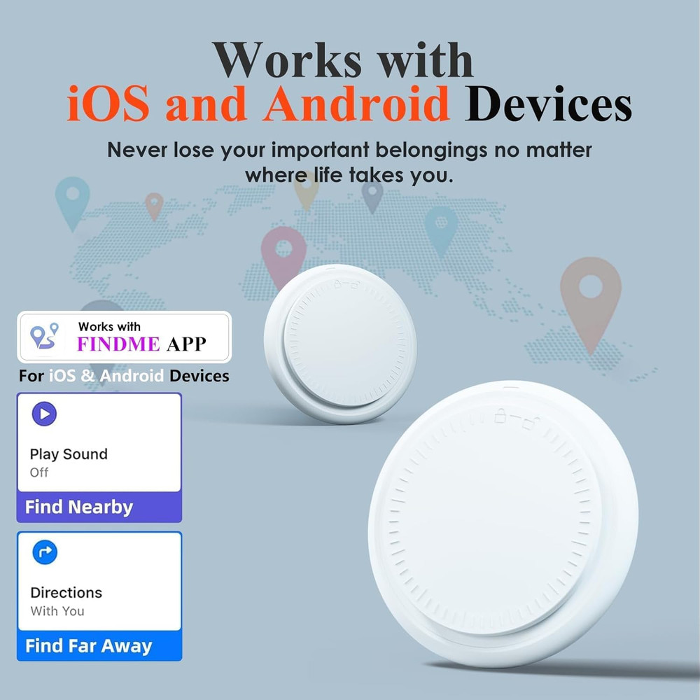 4 Pack Android Tracker Tags Bluetooth Both Ios Smart Waterproof Keyrings Phones