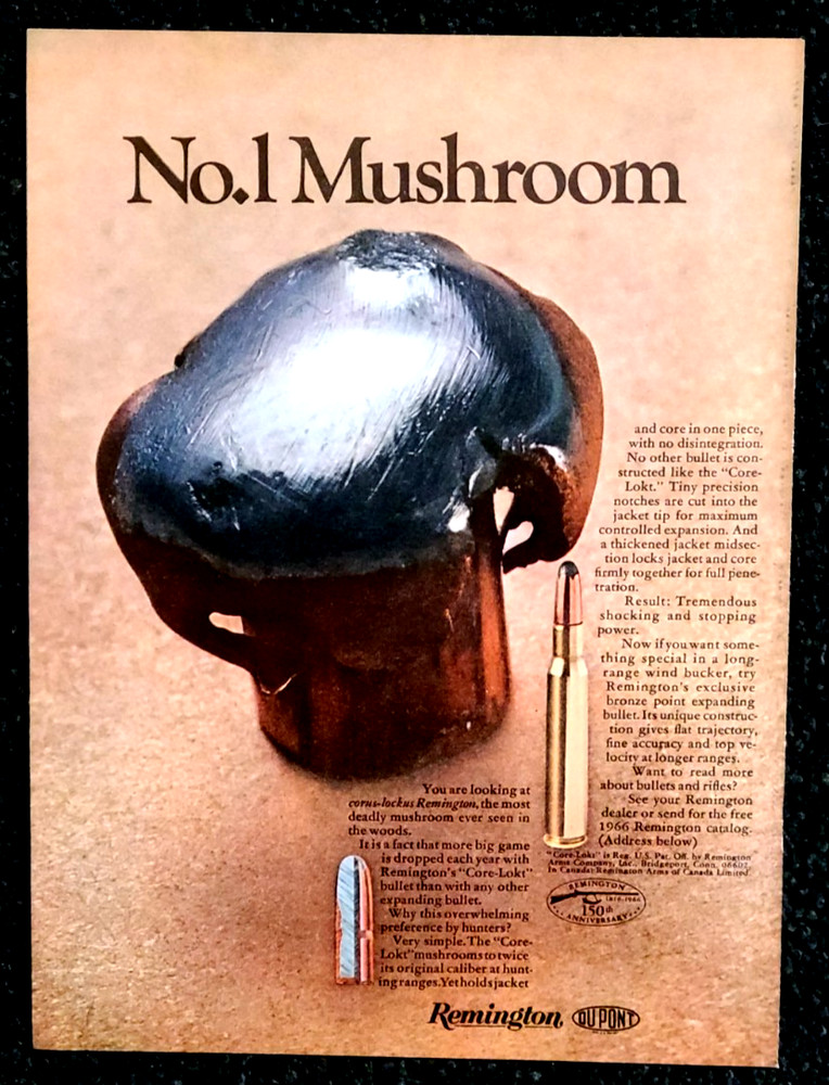 Remington Bullets Original 1966 Vintage Print Ad