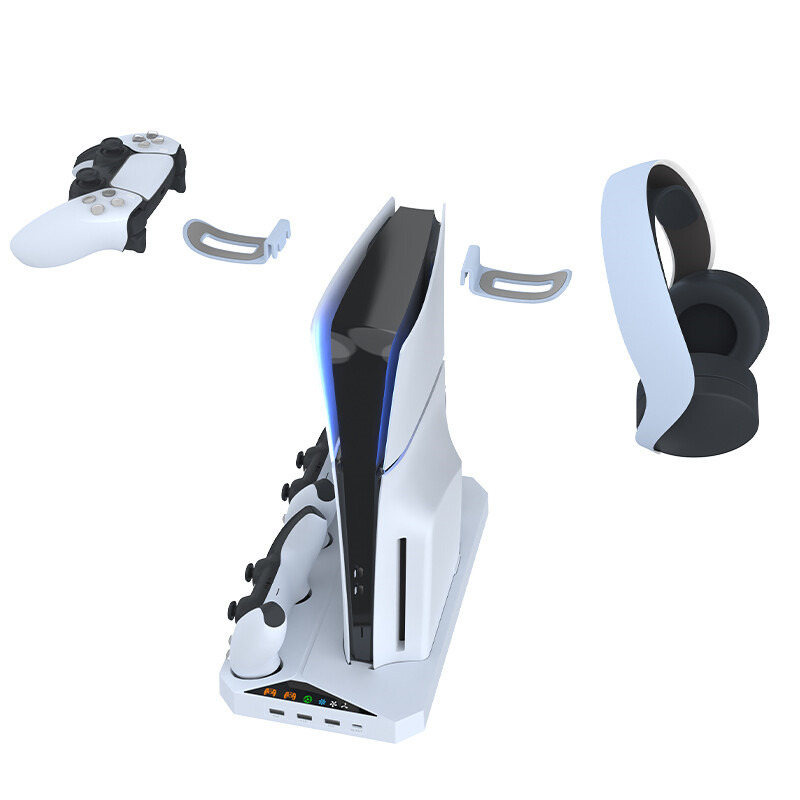 Optical Digital Console Base Fits For PS5 Slim Controller Charger Headset Hanger