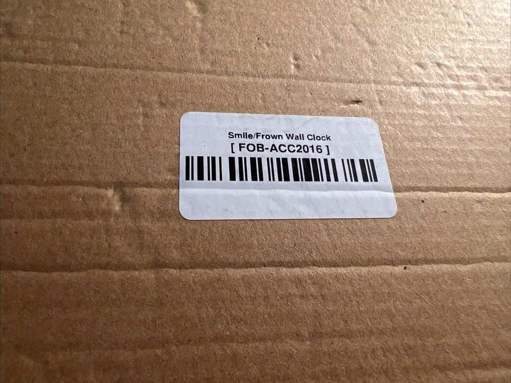 Two Smiley/Frown Wall Clocks - 9.75” Diameter