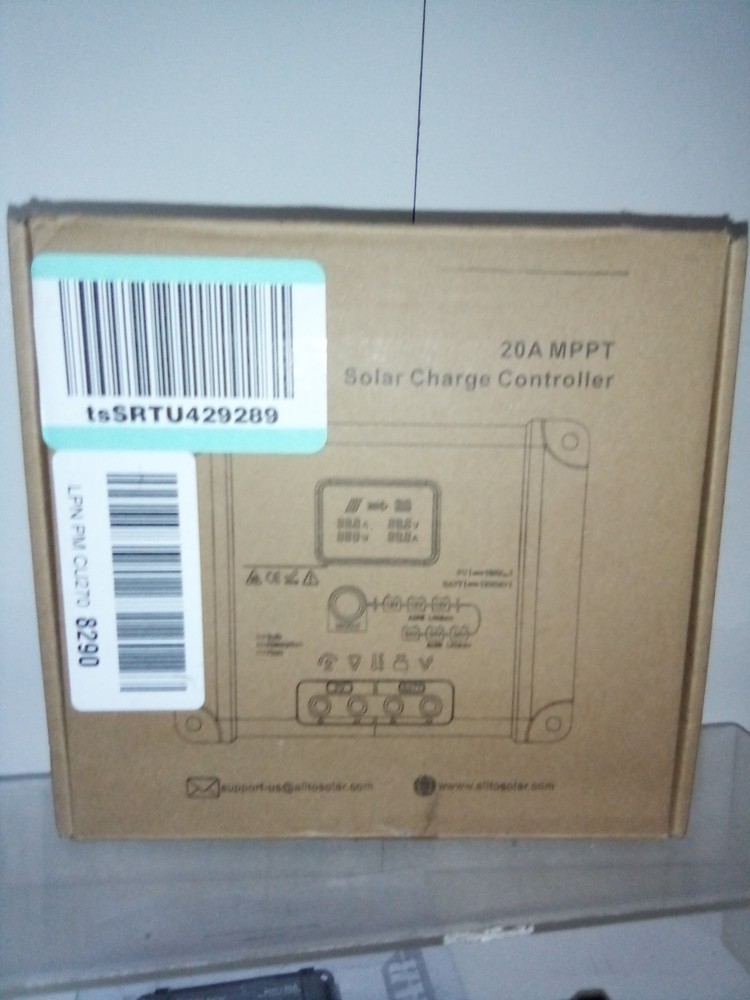 AlltoSolar 20A MPPT Solar Charge Controller 12V