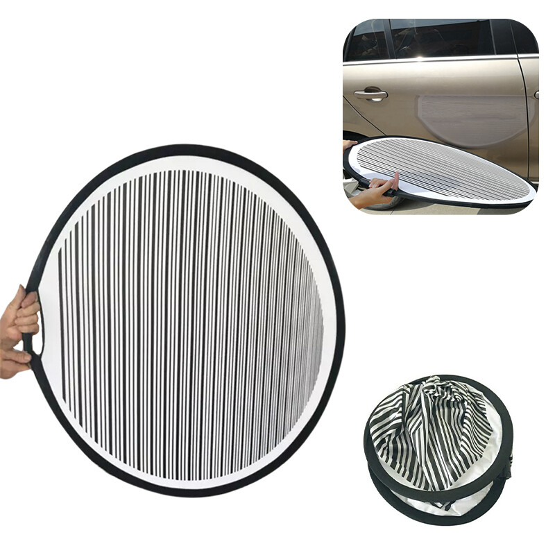 80cm Circular Striped Reflector Boards Foldable Lined Light Dent Pan Check Tools