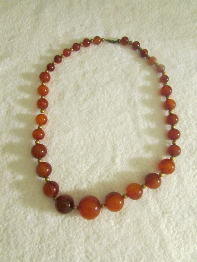 Vintage Amber Necklace bx-oo a