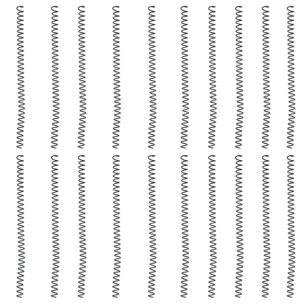 (Black)20Pcs Spiral Binding Coils 30 Sheet Capacity ABS Plastic Spiral Binding❀
