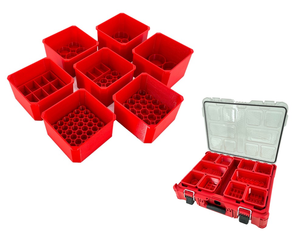 Milwaukee Packout Organizer Compatible AA AAA C D 9V BTN Sq Battery Insert Bin