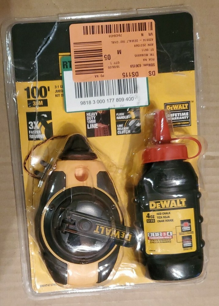 DEWALT 3:1 Chalk Reel with chalk