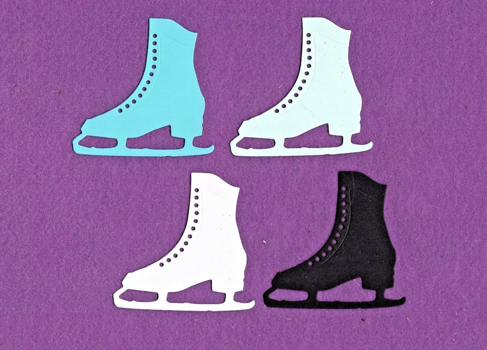 ICE SKATE # 3 die cuts scrapbook cards