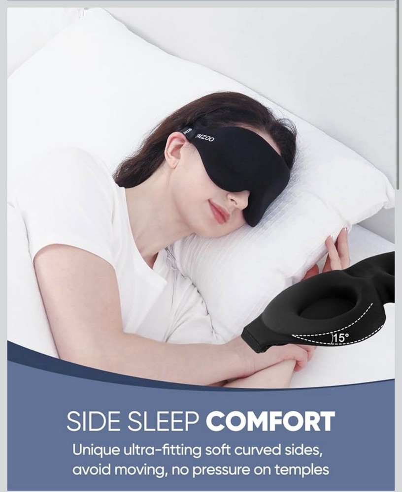 Sleeping Eye Mask Zero Eye Pressure 3D Sleeping Mask Light Blocking Padding