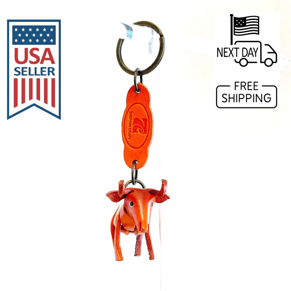 Cow Handmade Leather Keyring