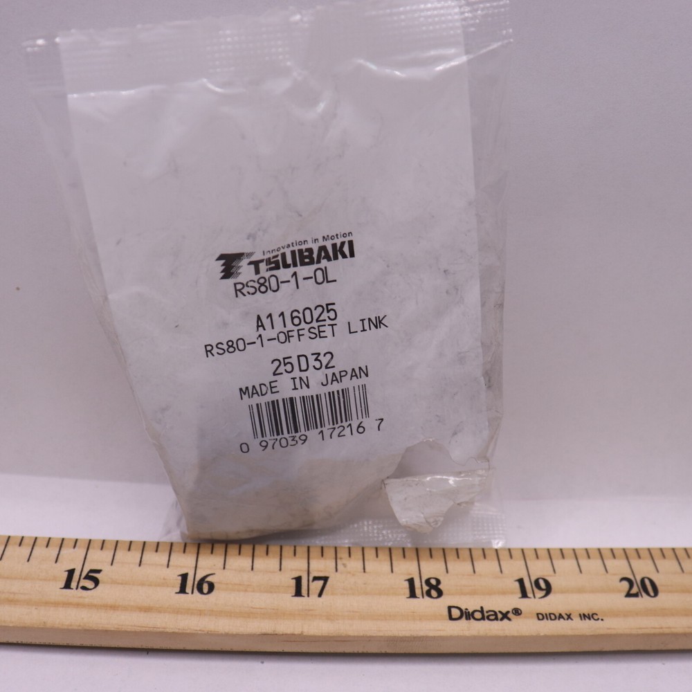 Tsubaki 80 O/L Chain Offset Link RS80-1-0L - Pin Lock Missing