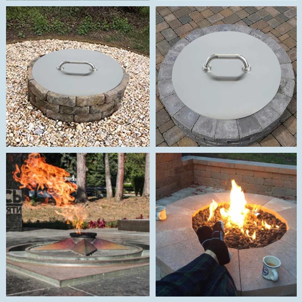 20" Fire Pit Lid Round Fire Pit Ring Stainless Steel Fire Pit Ring Cove