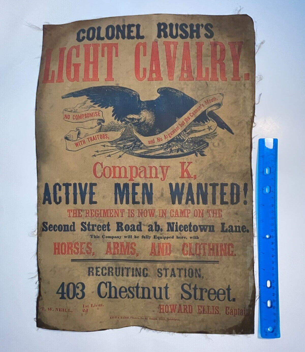 Military Poster Canvas Print American Civil War Art History Replica Enlistment