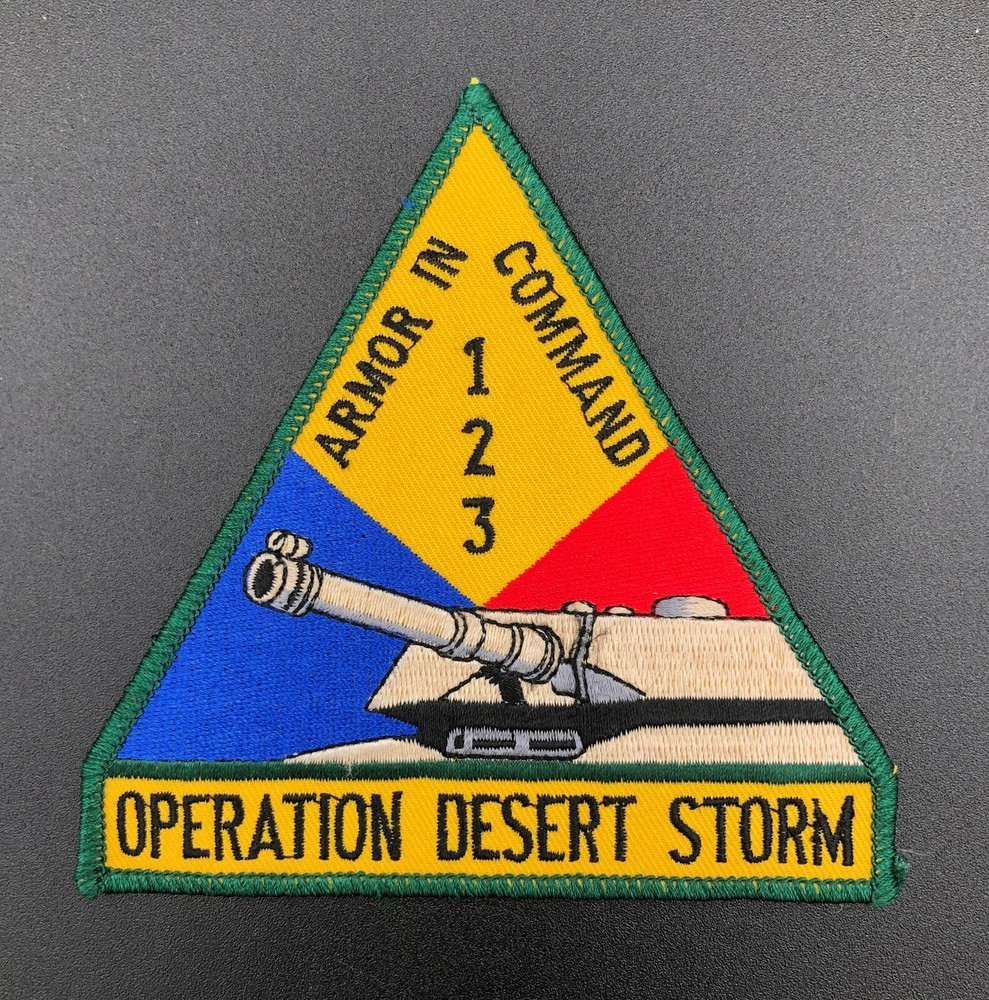 Operation Desert Storm Armor In Command 1 2 3 Patch Armored 1st Armored Division