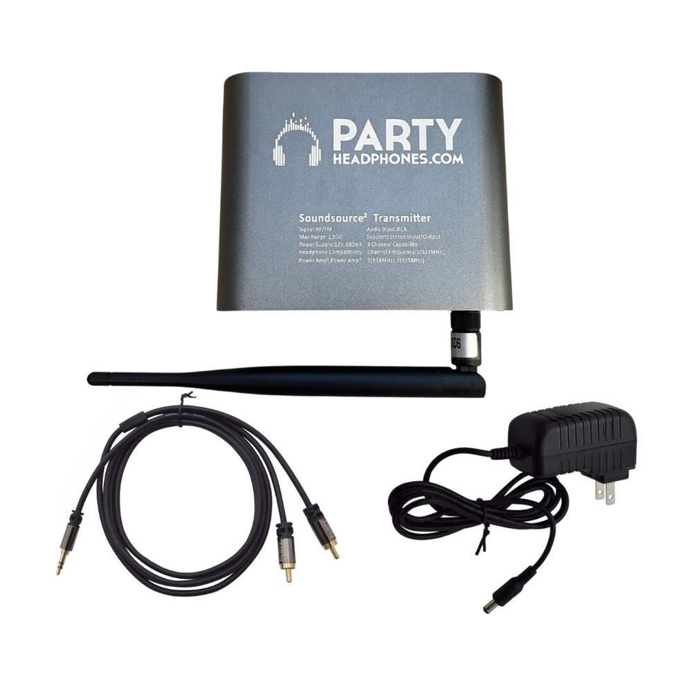 Silent Disco Transmitter | Party Headphones | RF | A/C Powered | 1500ft Range