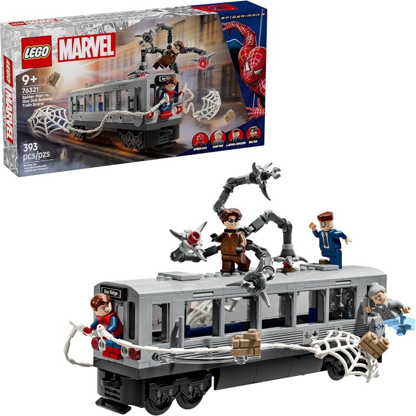 LEGO Marvel Spider-Man vs. Doc Ock Subway Train Scene - Action Figures 76321