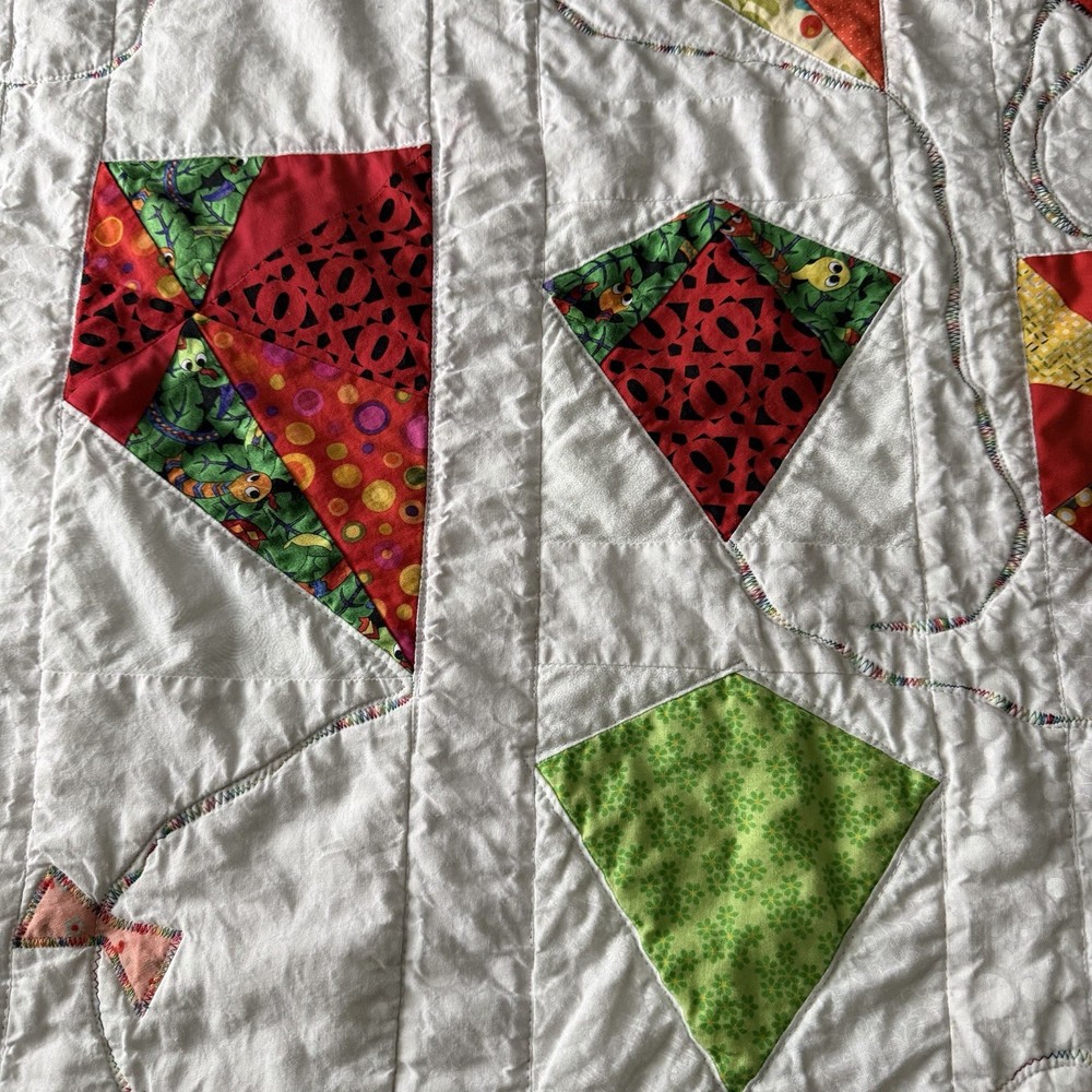 Vintage Patchwork Quilt – Kites / Whimsical Design