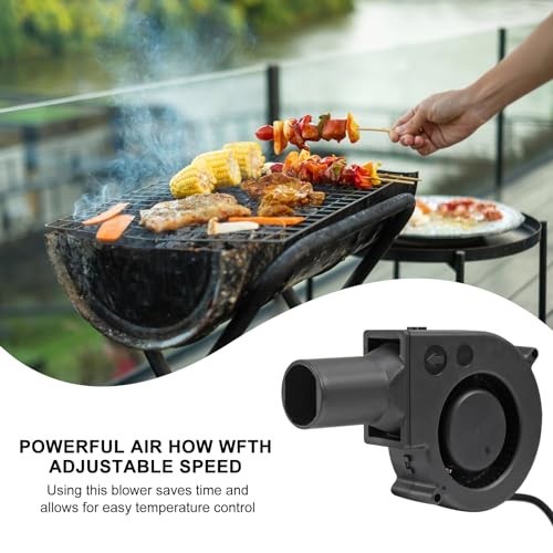 2Pcs 97mm BBQ Fan Blower 12V with Variable Speed Controller for Quick Charcoal S