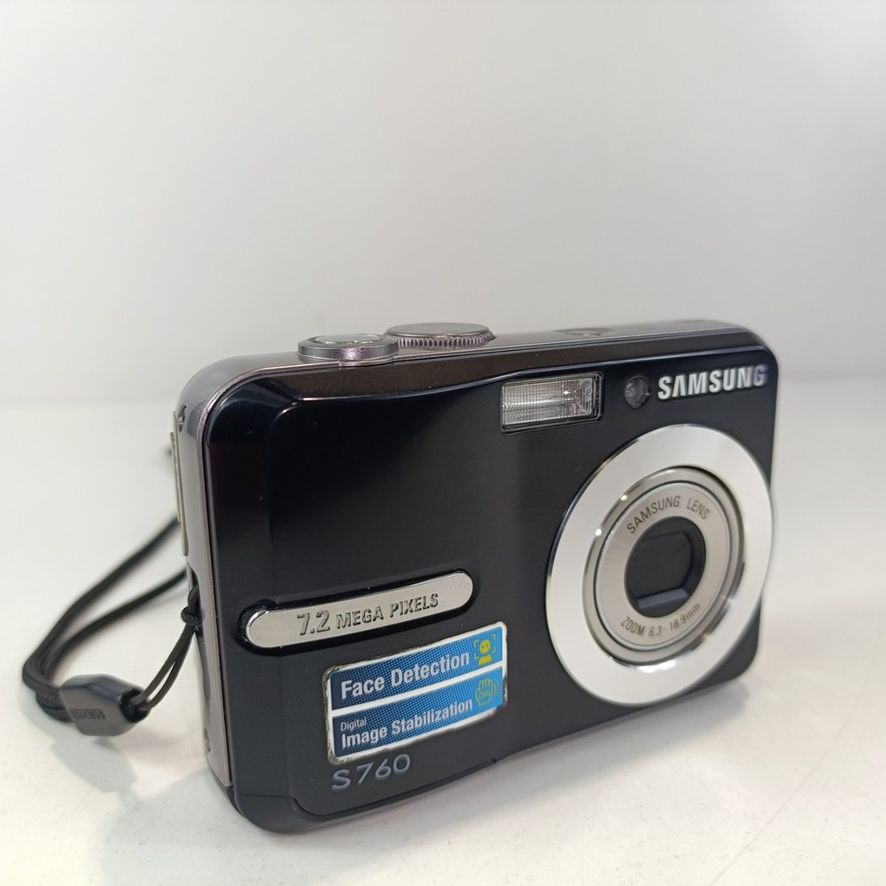 Samsung Digimax S760 7.2MP Compact Digital Camera Black Tested