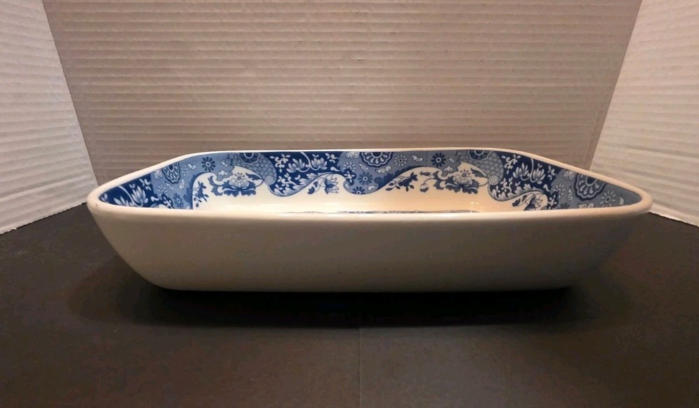 Spode Blue Italian Oven to Table Rectangular baking Dish 10 3/8" Inch