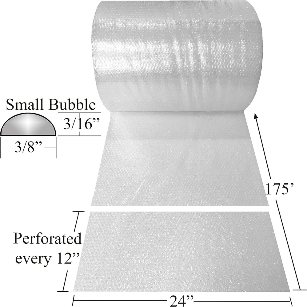 Bubble Roll 24" Wide X 175' - Small 3/16" Sized Bubbles